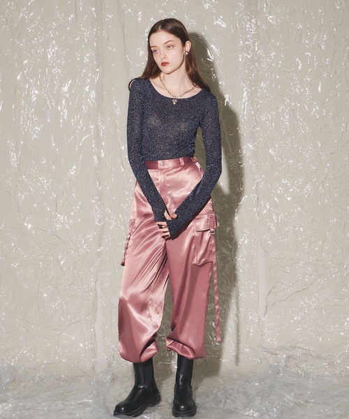 VIOLETTA（ヴィオレッタ） ラメカットソーボディスーツ レディース