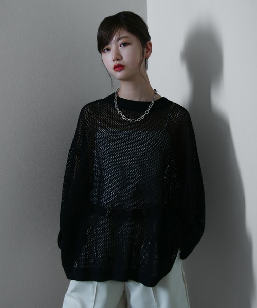 tシャツ M2328 ヘリンボン編みプルオーバー レディース セール】M2328 ヘリンボン編みプルオーバー（Tシャツ/カットソー