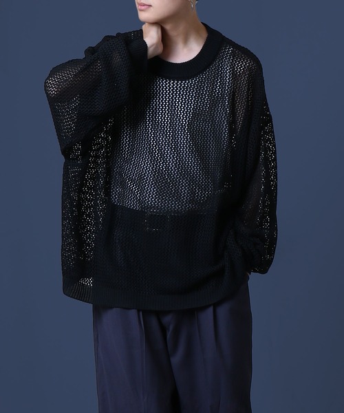 Nilway tシャツ 透かし編み プルオーバー メッシュ オーバー