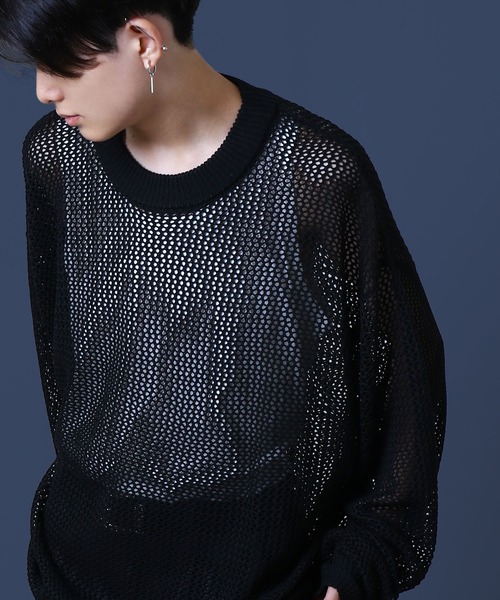 Nilway tシャツ 透かし編み プルオーバー メッシュ オーバー