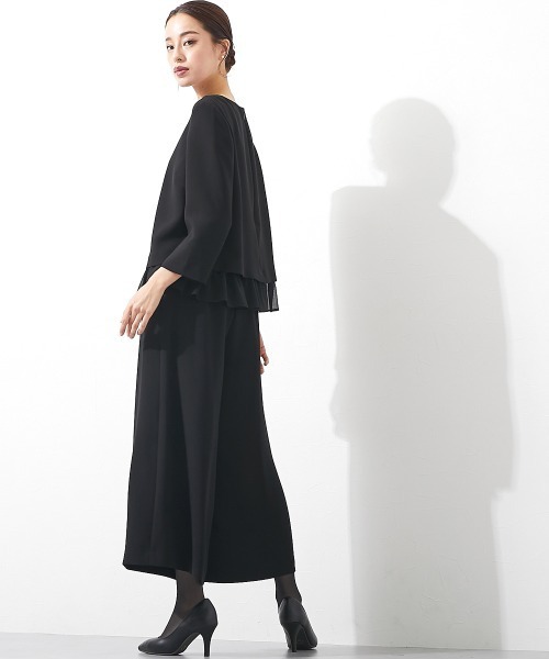 般若 ブラウス ちりめん生地  セットアップ セレモニースーツ セットアップ 喪服・礼服｜日本製生地｜洗える｜防