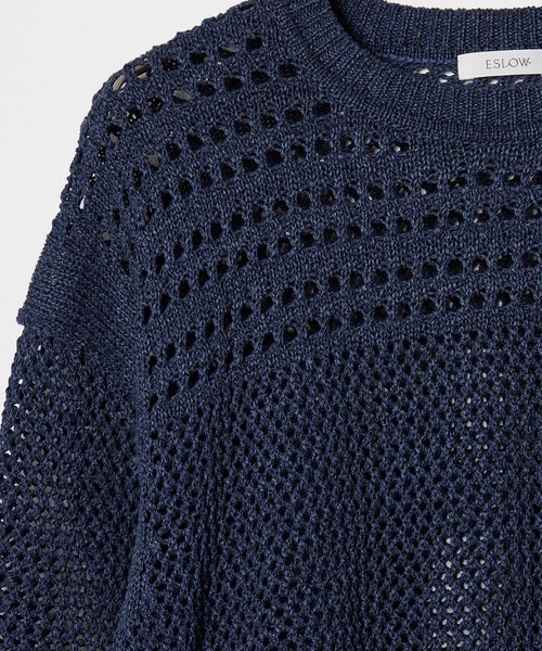 ESLOW ニット ESLOW/エスロー MESH SWEATER メッシュセーター