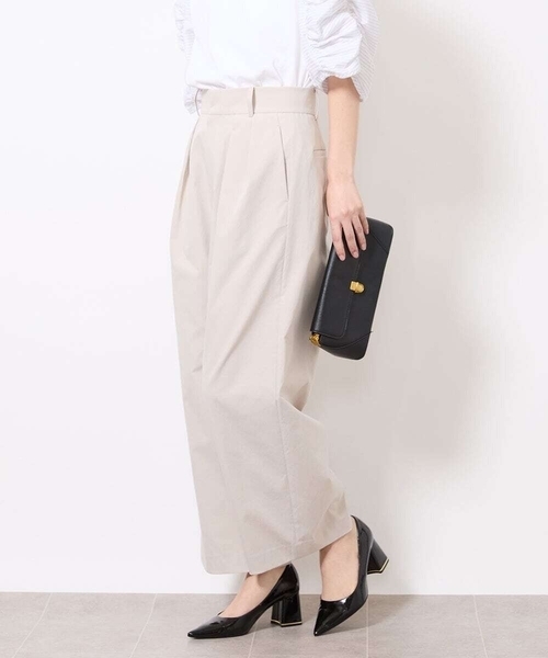 ミッシェルクラン（MICHEL ）/ハイウエストワイドチノパンツ MICHEL KLEIN（ミッシェルクラン） チノパン ハイウエストワイド