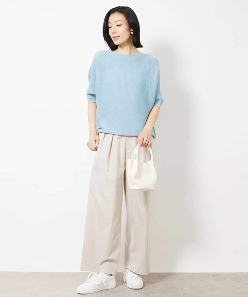 MICHEL KLEIN（ミッシェルクラン） チノパン ハイウエストワイド