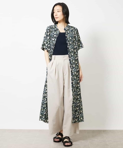 ミッシェルクラン（MICHEL ）/ハイウエストワイドチノパンツ MICHEL KLEIN（ミッシェルクラン） チノパン ハイウエストワイド