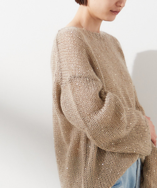JOURNAL STANDARD - 【2024AW】L&#39;ESSAGE モヘヤMIXスパンコールプルオーバー ニット journal standard L'essage ニット モヘヤMIXスパンコールプル