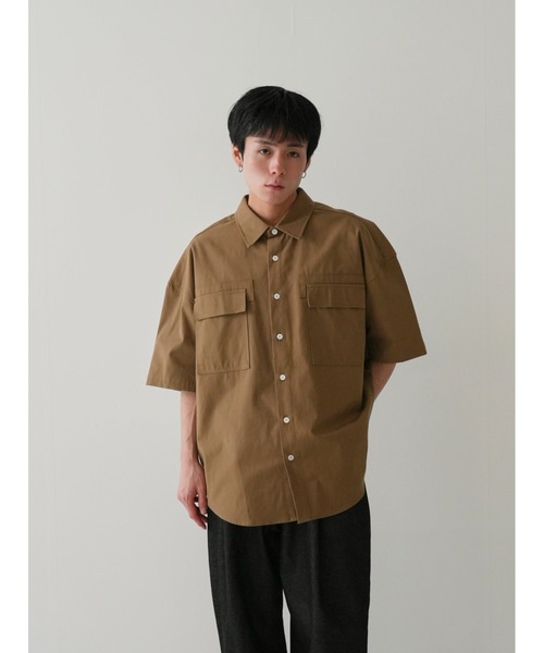 Bargiee tシャツ ダブルポケット ショートスリーブシャツ 半袖 メンズ