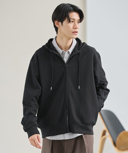 ESSENTIALS WARDROBE パーカー コットンポンチハイネックジップ