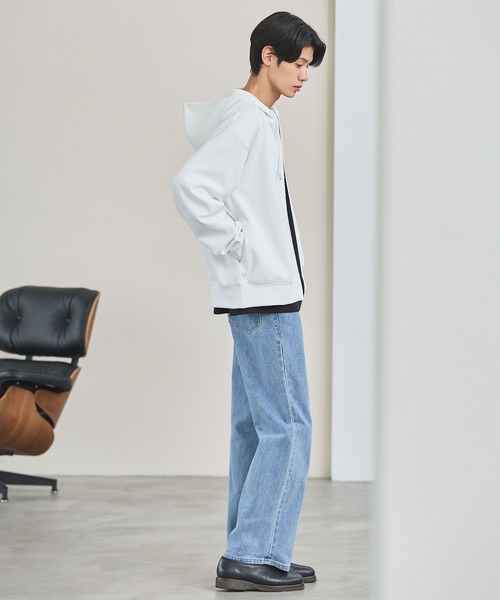 POPPY◆パーカー/FREE/コットン/WHT ESSENTIALS WARDROBE パーカー コットンポンチハイネックジップ
