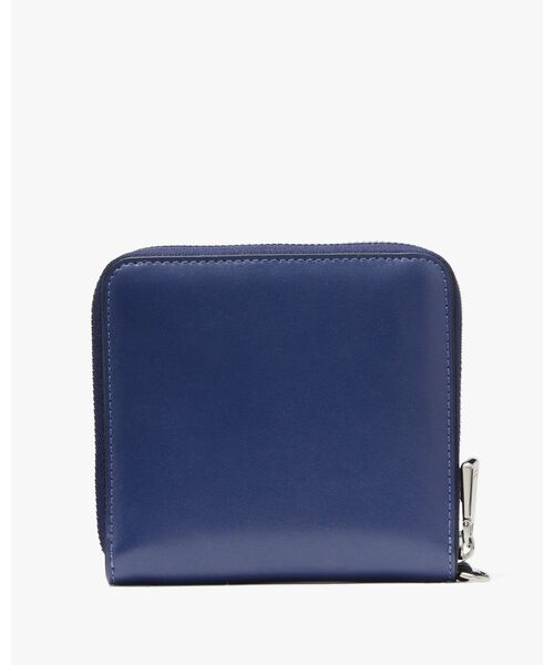 国内直営【kate spade】デニム コンパクト ウェブド リスレット kate spade NEW YORK 財布 ラベル スモール コンパクト ウェブド