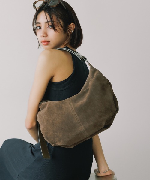 ●NOTHING WRITTEN●SHOULDER LEATHER BAG バッグ スエード NOTHING WRITTEN ショルダーバッグ バッグ / ナッシングリトゥン