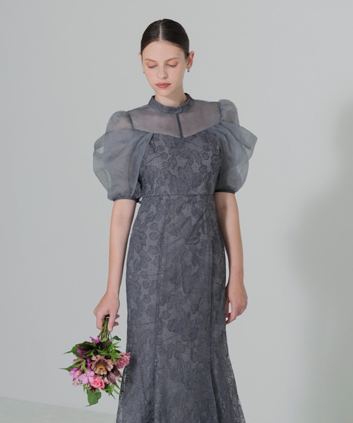 「Leja」 半袖ワンピース SMALL グレー レディース Leja」 半袖ワンピース SMALL グレー レディース