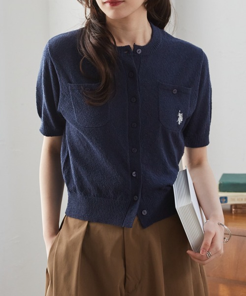 U.S. POLO ASSN.（ユーエスポロアッスン） カーディガン 半袖 RANAN