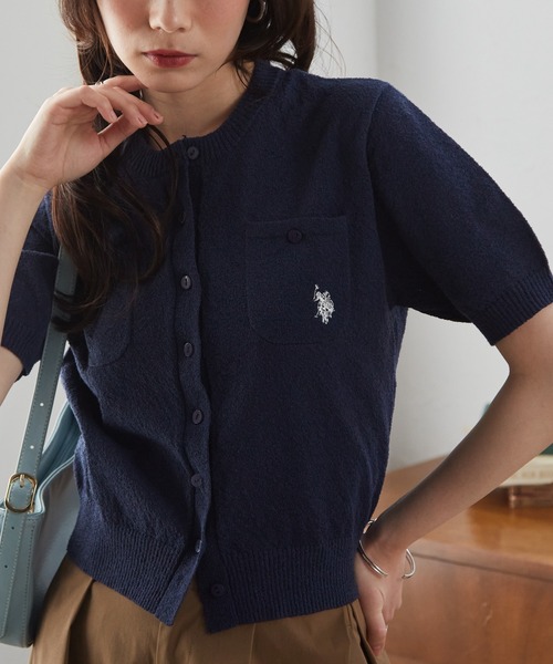 U.S. POLO ASSN.（ユーエスポロアッスン） カーディガン 半袖 RANAN
