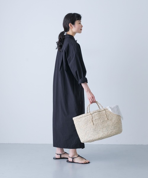 かぐれ ワンピース 「2サイズ展開」コットンシルクシャツ