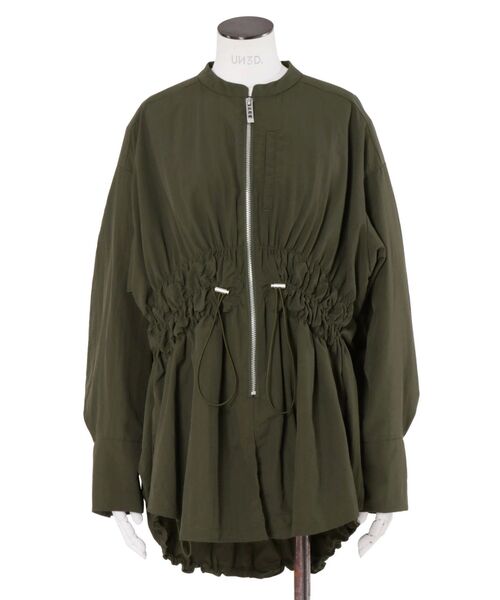 un3d ナイロンシャツ UN3D. ブラウス シャツ WAVE SHIRRING 2WAY SH「セットアップ