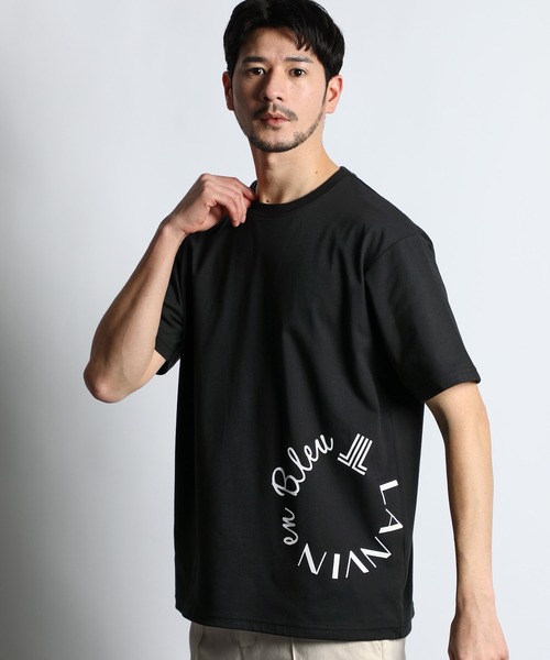 LANVIN en Bleu tシャツ 2層構造 クールマックス サークルロゴ T