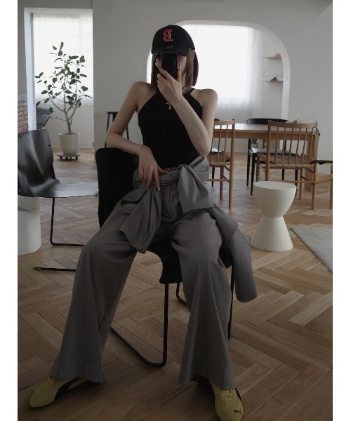 Darich（ダーリッチ） ワイドパンツ スラックス パンツ タックワイド