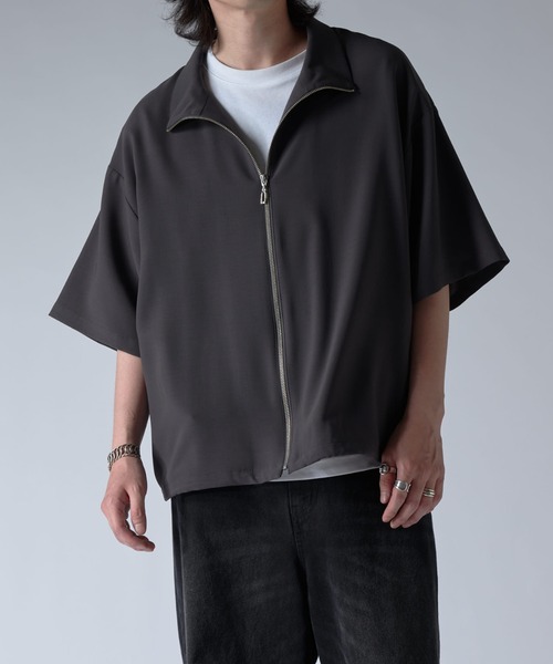 Lui's シャツ ショートスリーブZIPシャツ（半袖シャツ） メンズ