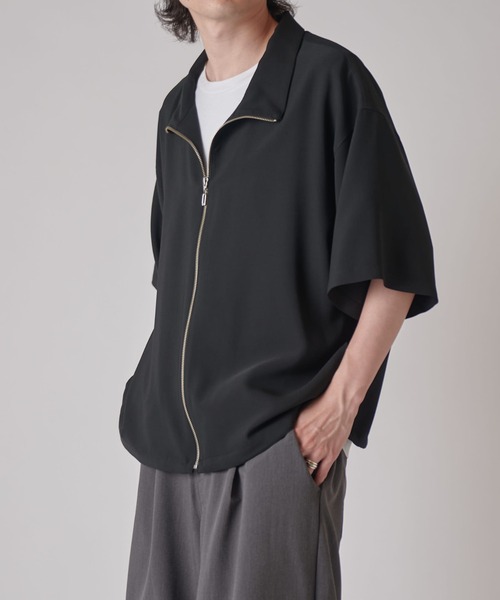 Lui’s ロングシャツコート 半袖 フリーサイズ ショートスリーブZIPシャツ（半袖シャツ）（シャツ/ブラウス