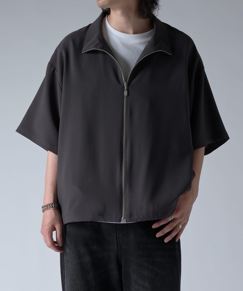 きま太 Kith Geometric Diamond Short Sleeve Boxy Collared Overshirt