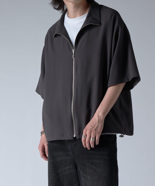 Lui’s ロングシャツコート 半袖 フリーサイズ Lui's（ルイス）の「ライトスリット BIG5分袖シャツ コート