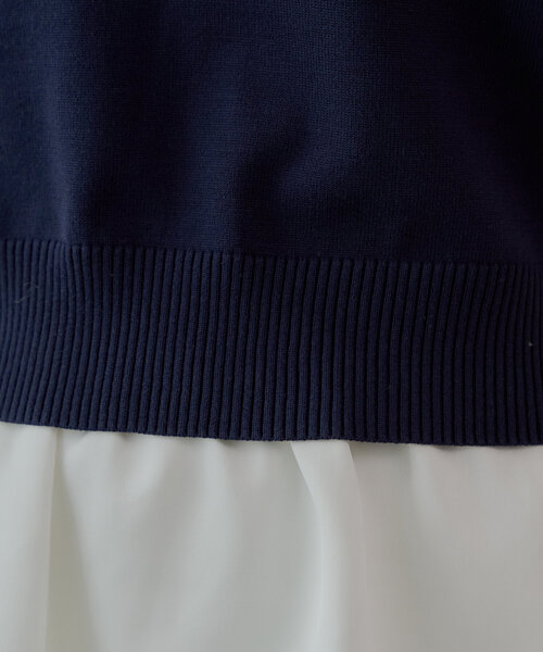 Chico（チコ） ニット セーター 「ZOZO限定」刺繍入り襟付きポロニット