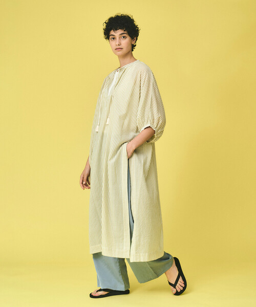 Bshop ワンピース INDIA INDUSTRY | ストライプロングワンピース