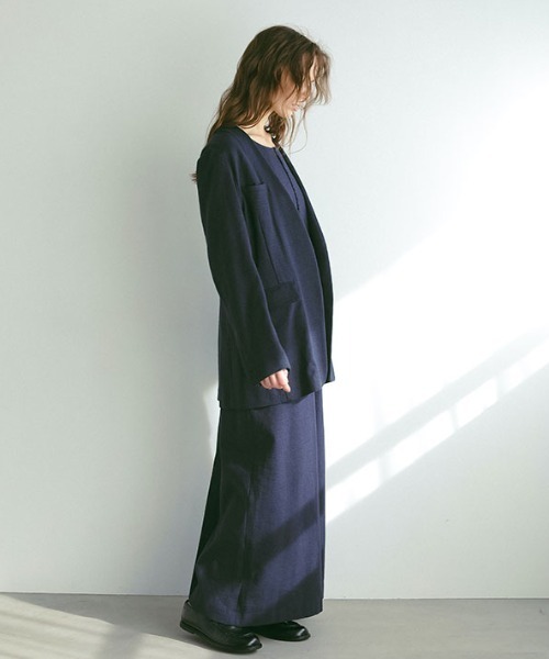 ETRE TOKYO ジャケット ノーカラージャケット リネンノーカラー
