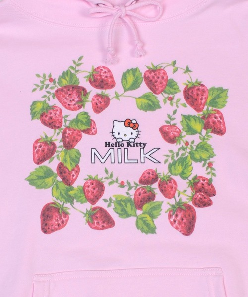パーカー KITTY ストロベリー フーディー レディース メンズ MILK パーカー KITTY ストロベリー フーディー レディース