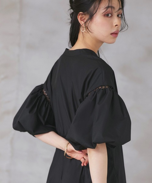 RUIRUE BOUTIQUE シャツワンピース 洗える ｜ バルーンスリーブ