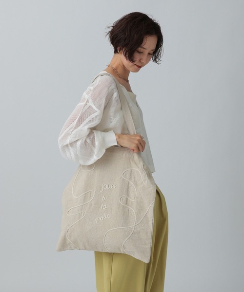 LEPSIM トートバッグ コード刺繍BIGトート 451460 レディース