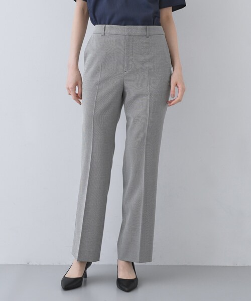 INDIVI（インディヴィ） パンツ 「洗える／夏スーツ」ミニ千鳥柄