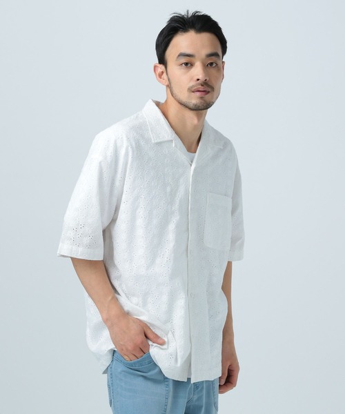 BAYFLOW（ベイフロー） シャツ レースピグメント半袖シャツ メンズ