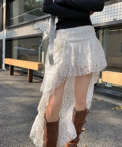 夏にぴったり♪レースミニスカート アシンメトリー デート 女子会 お出かけ スカート アシンメトリーレースミニスカート : ZOZOTOWN Yahoo
