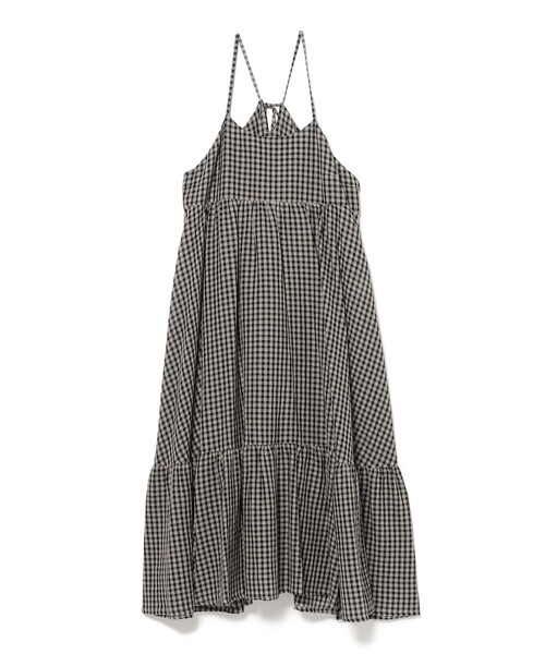 Ray BEAMS ワッシャー チェック キャミワンピース Ray BEAMS ワンピース ワッシャー チェック キャミワンピース