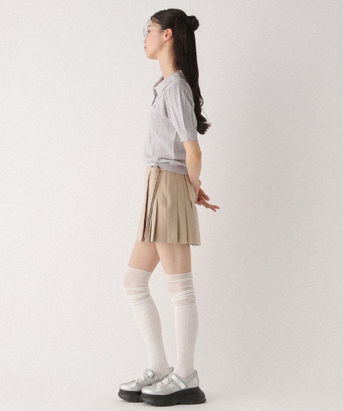 レディース　CASTEBAJAC 半袖　ニット　サイズ2 Heather ニット セーター Wカラーポロニット（半袖） 497363