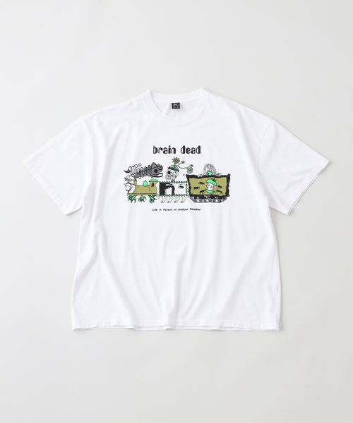 【関送無料】 Brain Dead Artificial Paradise ロゴ Tシャツ BRAIN DEAD tシャツ / ブレインデッド ARTIFICIAL PARADISE T