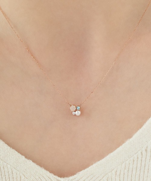 4℃（ヨンドシー） ネックレス 「6月誕生石」K10ピンクゴールド