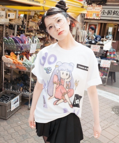 希少 guernikaゲルニカ ペイントオーバーサイズTシャツ 大きいサイズ ROYAL FLASH tシャツ Guernika/ゲルニカ/らんま1/2 Paint T