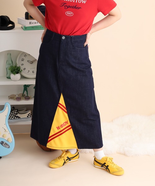NERDY デニムスカート ニューヨークトラックミックスデニムコラム