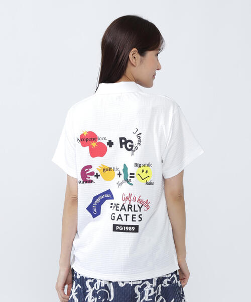 ポロシャツ ポロ 「PEARLY GATES」Pe格子サッカー半袖ポロシャツ 「Relaxシリーズ」 レディース PEARLY GATES ポロシャツ ポロ 「PEARLY GATES」Pe格子サッカー