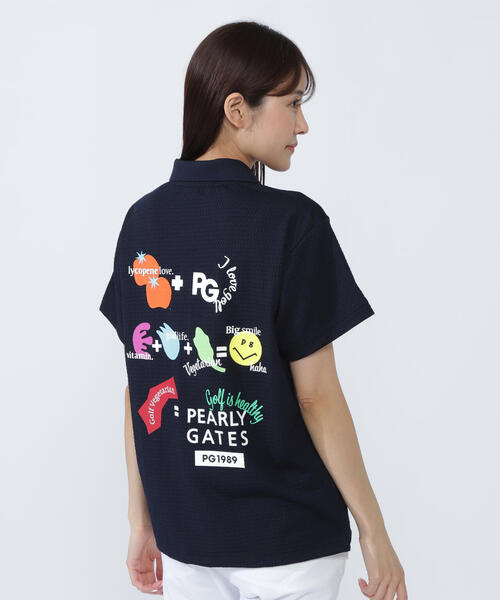 ポロシャツ ポロ 「PEARLY GATES」Pe格子サッカー半袖ポロシャツ 「Relaxシリーズ」 レディース PEARLY GATES ポロシャツ ポロ 「PEARLY GATES」Pe格子サッカー