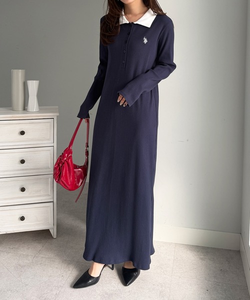 【未使用級⭐︎】ポロ ゴルフ ラルフローレン ワンピース ひざ丈 M ネイビー 未使用級⭐︎】ポロ ゴルフ ラルフローレン ワンピース ひざ丈 M