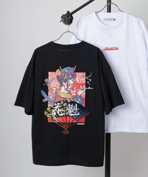 【プリントが特徴的】半袖Tシャツ THE SHOP TK｜ボタニカルプリントオーバーサイズ半袖Tシャツ