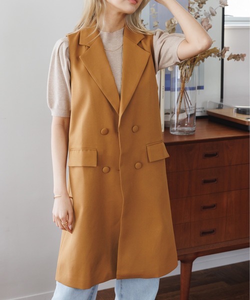 「COCOMOMO」 コート L カーキ レディース_画像3