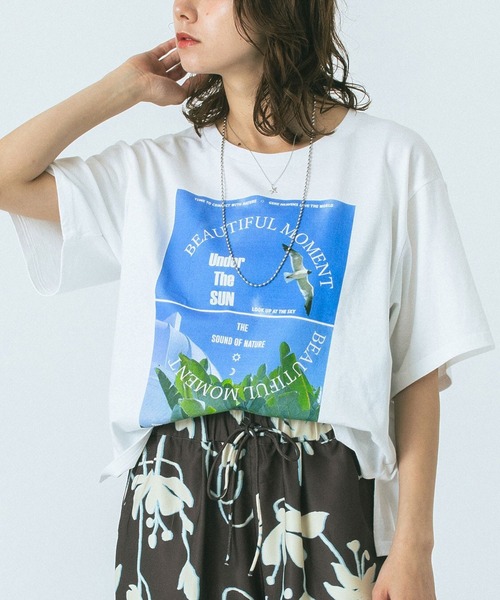 tシャツ (GENE HEAVENS)BEAUTIFUL MOMENT PHOTO TEE レディース