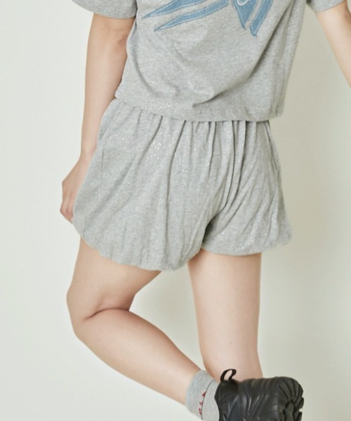 パンツ 「きらきらラメ×ゆるバルーン」エアリーショーパン レディース