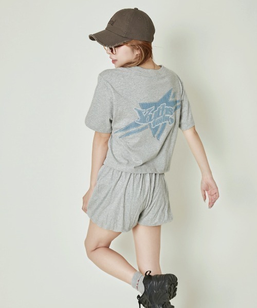 パンツ 「きらきらラメ×ゆるバルーン」エアリーショーパン レディース