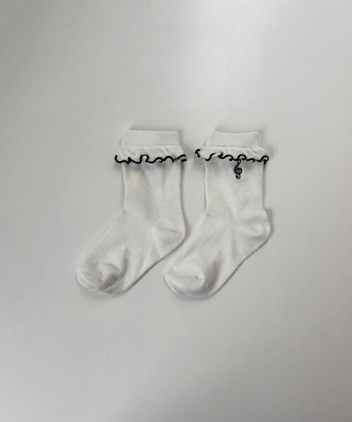 ANY（エニィ） 靴下 「3点セット」ソックス （ガーリー音符） キッズ